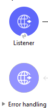 キャンバスにドラッグされた Listener